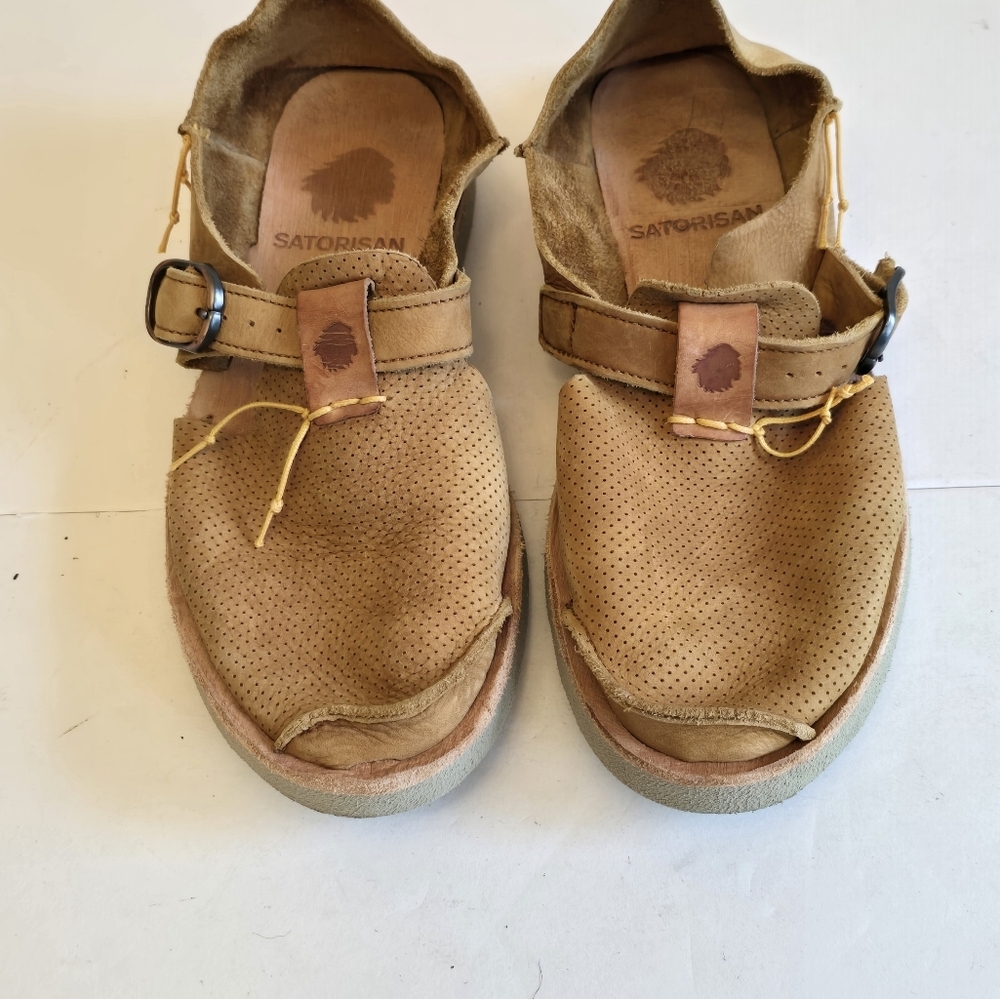 Satorisan Unisex Microperforated Benirras Loden Tan Sandals Size 8.5 - Picture 7 of 14